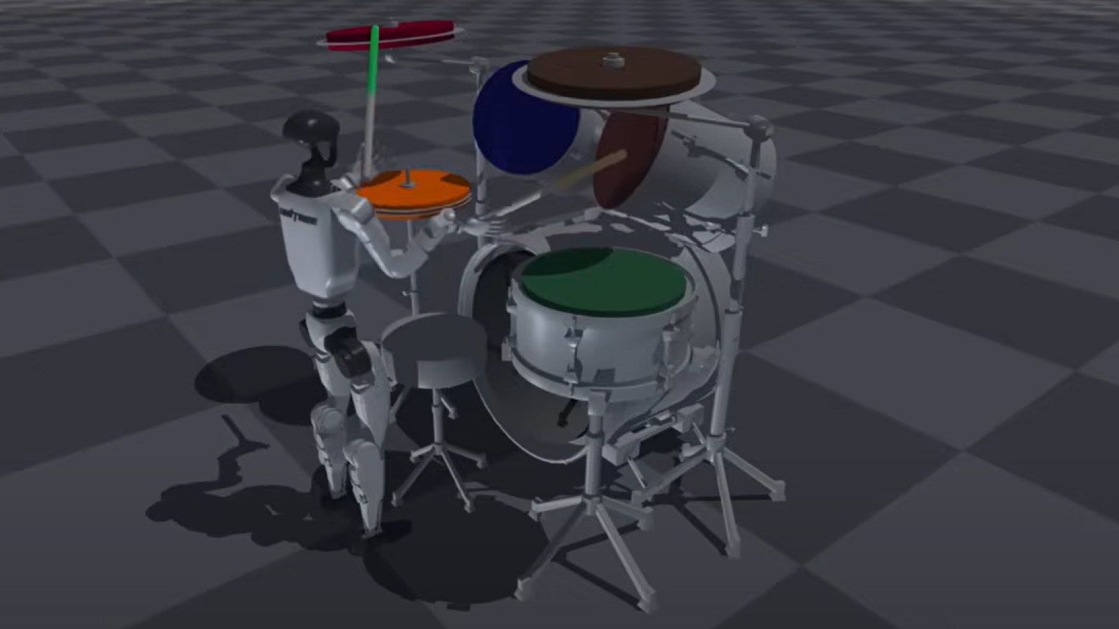 Robot drumming.